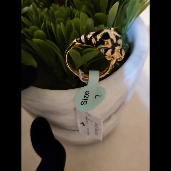 Blue Sage Sterling Silver Leopard Ring 7 - Picture 3 of 7